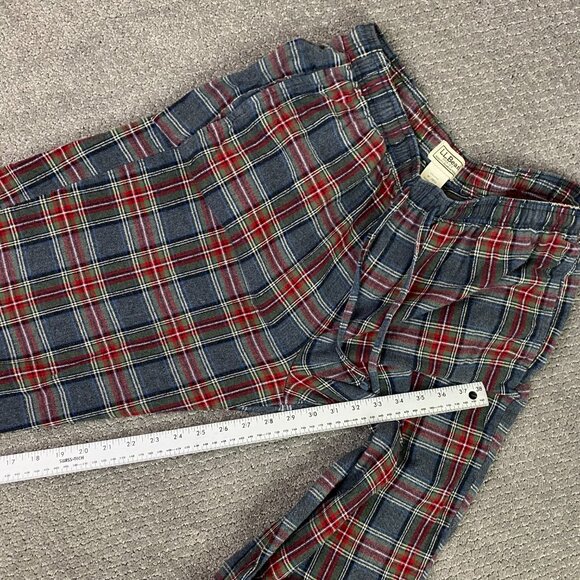 LL Bean Scotch Plaid Sleep Pants Pajama Bottoms Lot of 2 Men's Medium Loungewear - Picture 12 of 13